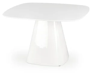 Stół Lakierowany Nowoczesny Minimalistyczny do Salonu Biały 120 cm Flavio - Stoły - miniaturka - grafika 1