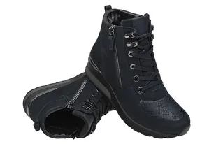 Trzewiki Botki WALDLÄUFER 939H81 300 194-Notte H H-Clara-Soft Granatowe - Botki damskie - miniaturka - grafika 4