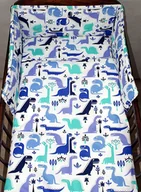 Pościel dla dzieci - Komplet pościeli dla dziecka 100x135 cm 2 el - dino niebieskie - miniaturka - grafika 1