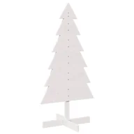 Choinki - vidaXL Drewniana choinka do udekorowania, biała, 120 cm, sosnowa - miniaturka - grafika 1