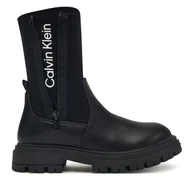 Buty dla dziewczynek - Botki Calvin Klein Chelsea Boot V3A5-83123-1464 D Czarny - miniaturka - grafika 1