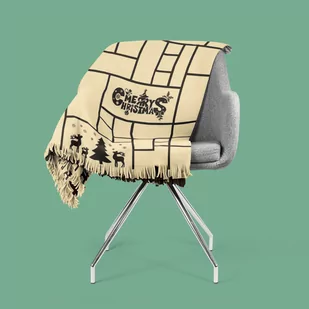 Koc 150/200cm  ŚWIĘTA (beż) - Koce - miniaturka - grafika 1