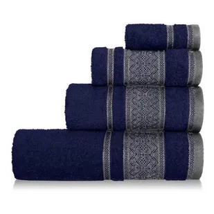 Ręcznik 70 x 140 Bawełna Panama 500g/m2 Granat - Ręczniki - miniaturka - grafika 1