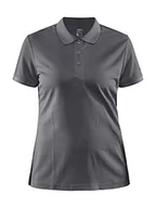 Koszulki i topy damskie - Craft Damska koszulka polo CORE Unify, GRIS, XXL, gris, XXL - miniaturka - grafika 1