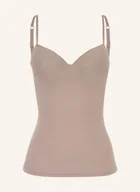 Biustonosze - Hanro Koszulka Z Biustonoszem Allure beige - miniaturka - grafika 1