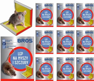 Bros BROS - lep na myszy i szczury - 10 szt. - Zwalczanie i odstraszanie szkodników - miniaturka - grafika 1