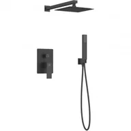 Baterie podtynkowe - LAVEO BLQ 702P Bateria natryskowa podtynkowa z zestawemJednouchwytowaSpos$722b monta$723u box podtynkowy G$724owica 35 mmWyko$725czenie czarne - miniaturka - grafika 1