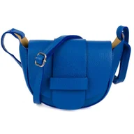 Torebki damskie - Vera Pelle Damska Skórzana Mała Torebka Listonoszka Chabrowa X41 Niebieski - miniaturka - grafika 1