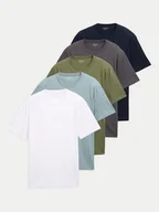 Koszulki męskie - Tom Tailor Komplet 5 t-shirtów 1047052 Kolorowy Regular Fit - miniaturka - grafika 1