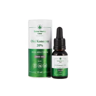 Sensi Hemp, Olejek CBD 3000mg 20% RAW, 15 ml - Suplementy naturalne - miniaturka - grafika 1