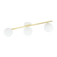 Lampy sufitowe - Splendi lampa sufitowa 3-punktowa biała/złota/opal 1249/3 - miniaturka - grafika 1