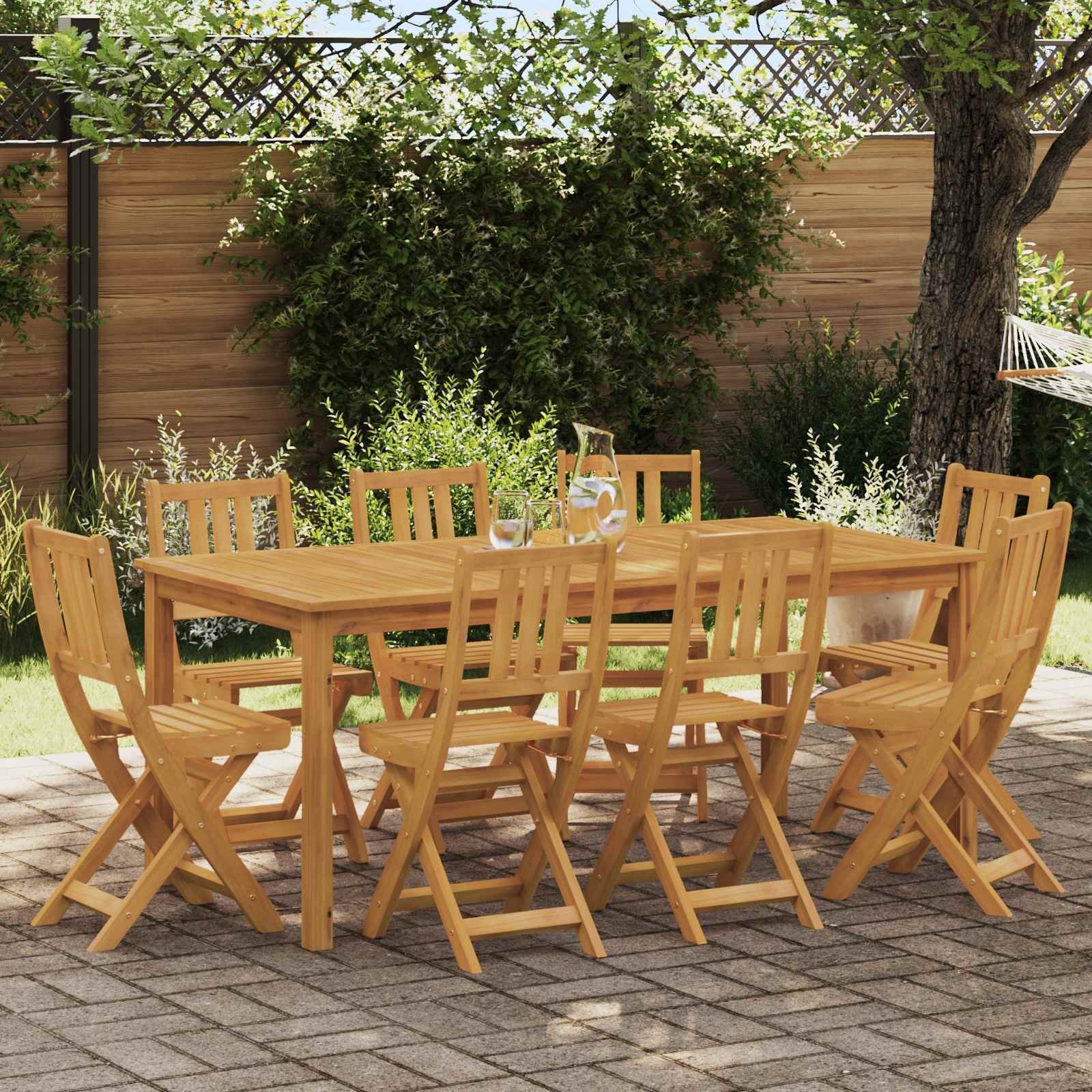 vidaXL Krzesła Bistro na Zewnątrz 8 pcs naturalny 40 x 42 x 85 cm 3416292