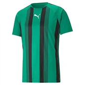 Koszulki męskie - PUMA PUMA Koszulka męska Teamliga Striped Jersey Pepper Green-puma Black-puma White XL 704920 - miniaturka - grafika 1