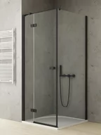 Kabiny prysznicowe - New Trendy Czarna kabina prysznicowa drzwi uchylne 100x70 lewa EXK-4936 Reflexa Black - miniaturka - grafika 1