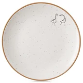 Talerze - Talerz deserowy ceramiczny beżowy 20cm ORION 129107 - miniaturka - grafika 1