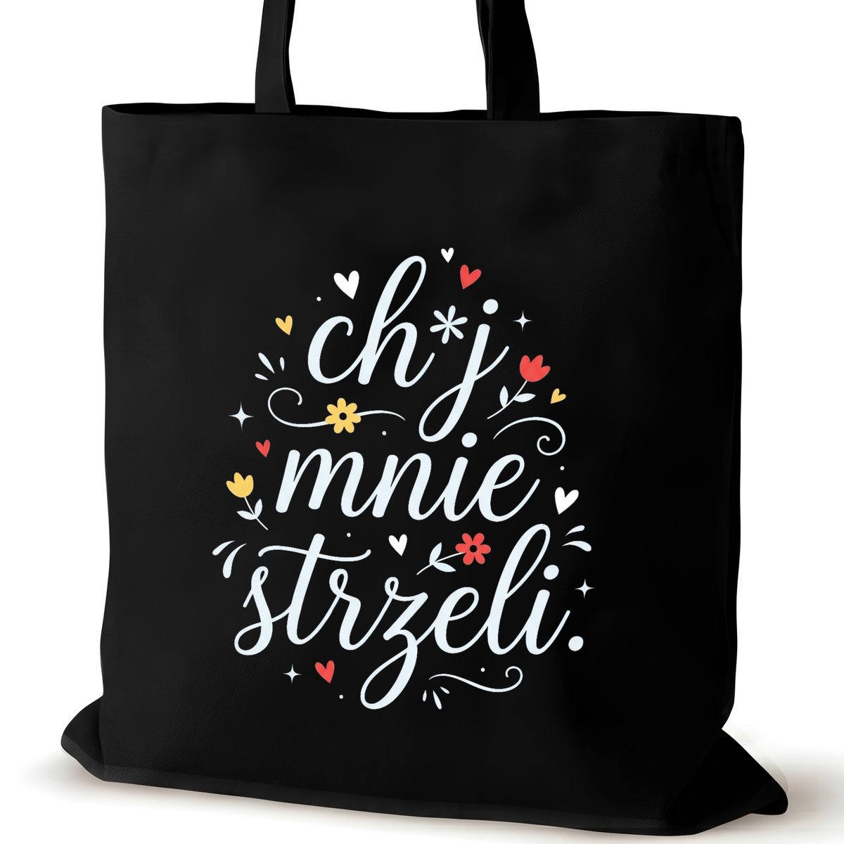 Torba bawełniana czarna dla VIRAL na ramię śmieszna prezent zakupowa