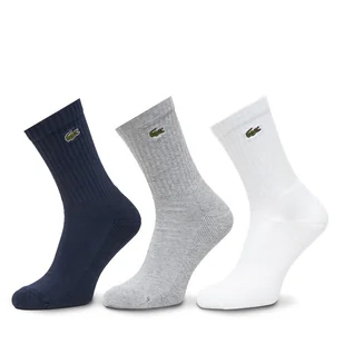 Zestaw 3 par wysokich skarpet unisex Lacoste RA4182 Kolorowy - Skarpetki męskie - miniaturka - grafika 1