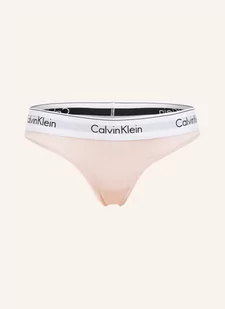 Calvin Klein Stringi Modern Cotton beige - Majtki damskie - miniaturka - grafika 1
