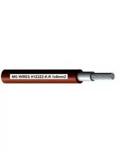 Przewód fotowoltaiczny // MG Wires // 1x6mm2, 0,6/1kV czerwony H1Z2Z2-K-R-6mm2 RD, szpula 500m - Akcesoria do kolektorów i fotowoltaiki - miniaturka - grafika 1