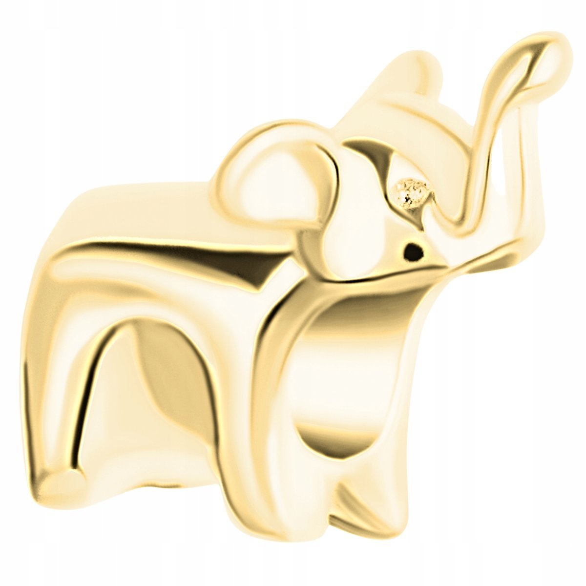 Złoty Charms Słoń Słonik Koralik ze Słoniem Słonikiem Elephant SREBRO 925