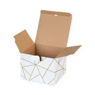 Pudełka i szkatułki - Pudełko Fasonowe Na Kubek Ze Złotym Nadrukiem - miniaturka - grafika 1