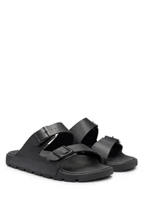 BOSS Męskie buty Surfley_Sand_dmpr_N Slide, czarne 1, 39 EU, czarny (Black1), 39 eu - Moda i Uroda OUTLET - miniaturka - grafika 1