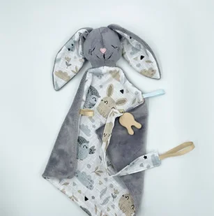 Przytulanka królik dla niemowląt z zawieszką do smoczka - Maskotki i pluszaki - miniaturka - grafika 1