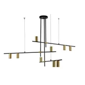 Lampy sufitowe - Light Prestige Lampy Lampa Arizona Lampy LP-074/9PL BK/GD - miniaturka - grafika 1