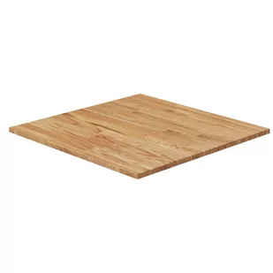 Kwadratowy blat do stolika, jasnobrązowy, 80x80x1,5 cm, dębowy - Blaty meblowe i parapety okienne - miniaturka - grafika 1