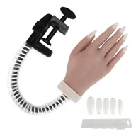 Manekiny wystawowe - Praktyka Nail Art Training Hand, zginana silikonowa sztuczna ręka, fałszywe końcówki do paznokci, dłonie do ćwiczeń paznokci, manekin do ćwiczeń manicure, ręka do treningu zdobienia paznokci - miniaturka - grafika 1
