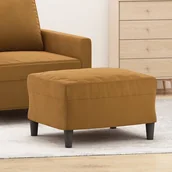 Pufy i podnóżki - Podnóżek, brązowy, 60x50x41 cm, aksamit - miniaturka - grafika 1