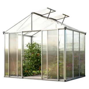 GFP szklarnia RUBIN 3 rama aluminiowa 262x195 cm - grube panele poliwęglanowe ok. 10 mm - Szklarnie ogrodowe - miniaturka - grafika 1