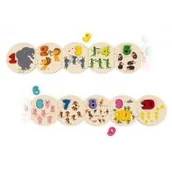 Układanki dla dzieci - Janod Drewniane Puzzle Uczę się Liczyć Cyferki - miniaturka - grafika 1