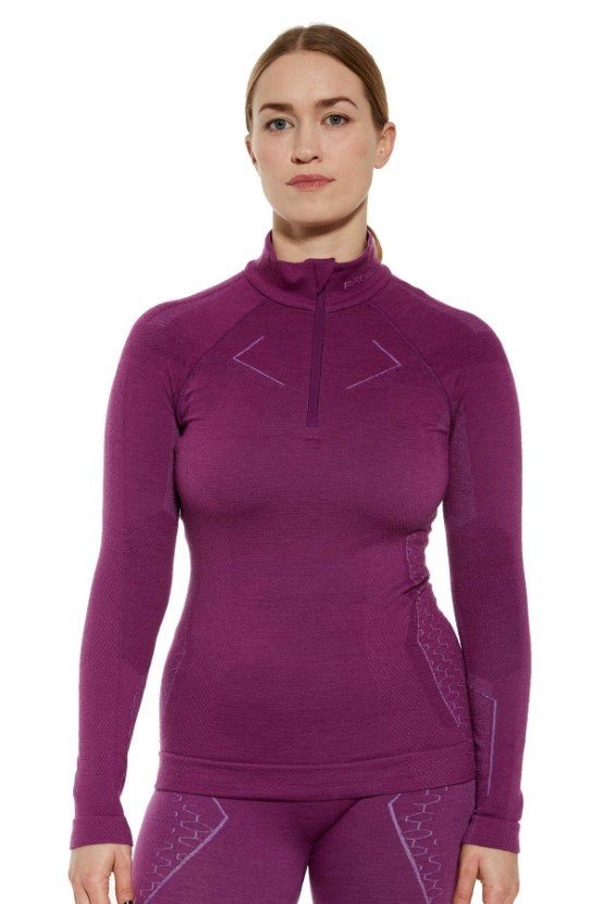 Bluza damska z krótkim ekspresem wełniana Brubeck EXTREME MERINO