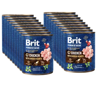 Brit Premium by Nature Chicken With Chicken Hearts 18x800g - Mokra karma dla psów - miniaturka - grafika 1