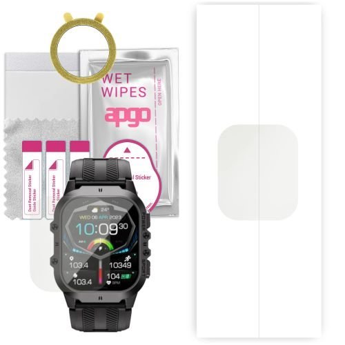 1x folia hydrożelowa MATOWA do Oukitel BT20 - apgo Smartwatch Hydrogel MATTE Protection Ochrona na ekran smartwatcha