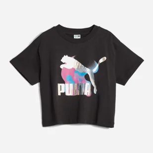 Koszulka młodzieżowa dziewczęca Puma 621618-01 12A 152 cm Czarna (4099683509357) - Koszulki dla dziewczynek - miniaturka - grafika 1