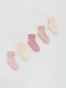 Buciki dla niemowląt - Reserved - Bawełniane skarpetki 5 pack - jasnofioletowy - miniaturka - grafika 1