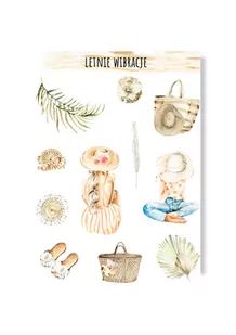 Naklejki boho morskie lato do albumu scrapookingu - Scrapbooking - miniaturka - grafika 1