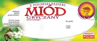 Akcesoria do hodowli zwierząt - Etykiety na Miód Gryczany (100szt) - wzór E66 - miniaturka - grafika 1