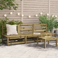 Sofy ogrodowe - Ogrodowa sofa, 3 szt., 70x70x67 cm, impregnowana sosna Lumarko! - miniaturka - grafika 1