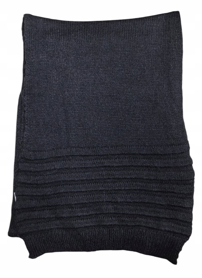 OVS AKRYLOWY CZARNY SZALIK DAMSKI JESIEŃ / ZIMA ROZM. 35 X 200 CM