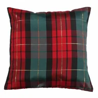 Poduszki dekoracyjne - Poduszka TARTAN 45 x 45 cm zielono-czerwony - miniaturka - grafika 1