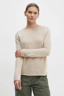 Swetry damskie - Marc O'Polo sweter bawełniany kolor beżowy lekki 406605960447 - miniaturka - grafika 1