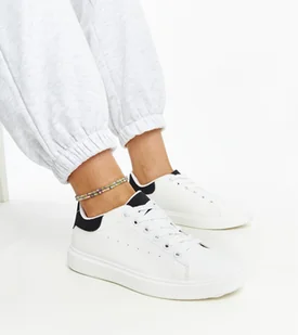 Biało-czarne trampki na platformie Ariam-36 - Trampki damskie - miniaturka - grafika 1