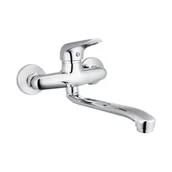 Baterie kuchenne - AQUA Bateria zlewozmywakowa ścienna 35 mm chrom - miniaturka - grafika 1