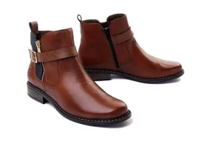 RIEKER Z4959-22 brown, botki/sztyblety damskie - Rieker - Botki damskie - miniaturka - grafika 1
