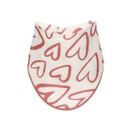 Śliniaki i fartuszki - Materiałowy śliniak-bandana T-TOMI Pink Hearts - miniaturka - grafika 1