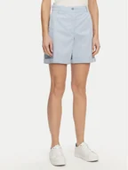 Spodenki damskie - Tommy Hilfiger Szorty materiałowe WW0WW42457 Błękitny Regular Fit - miniaturka - grafika 1