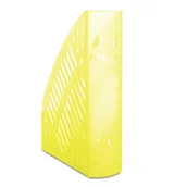 Pojemniki biurowe - Donau Pojemnik na dokumenty ażurowy , polistyren, A4, transparentny żółty 7462188 - miniaturka - grafika 1